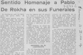 Sentido homenaje a Pablo de Rokha en sus funerales.