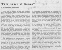 Para pasar el tiempo"