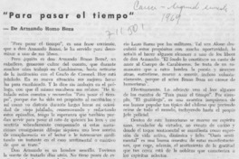 Para pasar el tiempo"