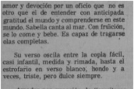 El mar tiene veinte años.