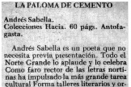 La paloma de cemento.