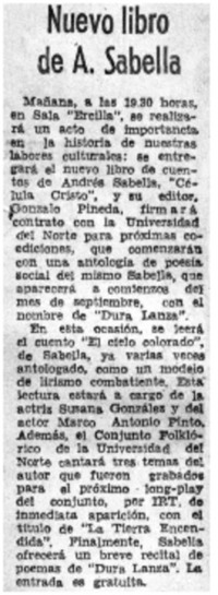 Nuevo libro de A. Sabella.