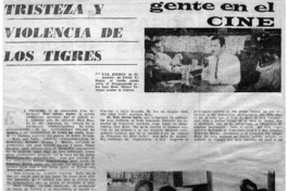 Tristeza y violencia de los tigres