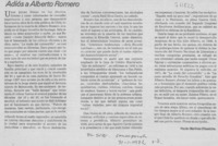 Adiós a Alberto Romero