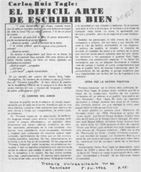 El difícil arte de escribir bien.