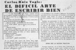 El difícil arte de escribir bien.