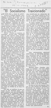 El socialismo traicionado"