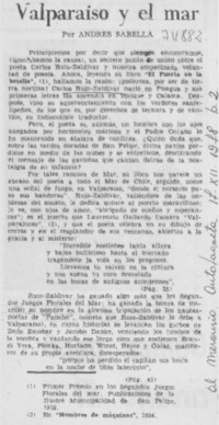 Valparaíso y el mar