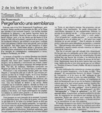 Pergeñando una semblanza