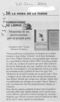 Memorias de un perro escritas por su propia pata.