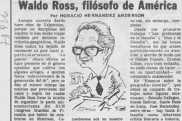 Waldo Ross, filósofo de América