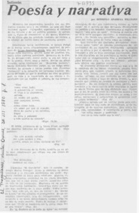 Poesía y narrativa