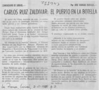 Carlos Ruíz Zaldívar, El puerto en la botella