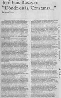 José Luis Rosasco, "Dónde estás Constanza --"
