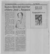 Nuevo libro del escritor chileno José L. Rosasco