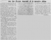 José Luis Rosasco, renovador de la narrativa chilena