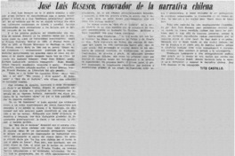 José Luis Rosasco, renovador de la narrativa chilena