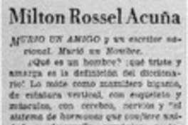 Milton Rossel Acuña