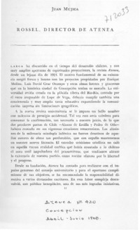 Rossel, director de Atenea