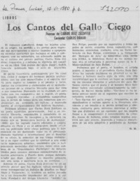 Los cantos del gallo ciego