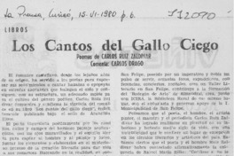 Los cantos del gallo ciego