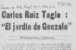 Carlos Ruiz-Tagle, "El jardín de Gonzalo"