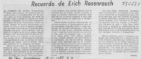 Recuerdo de Erich Rosenrauch.