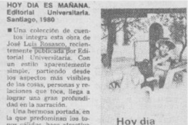 Hoy día es mañana.