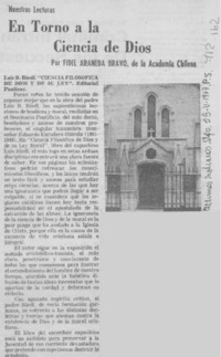 En torno a la ciencia de Dios