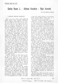 C. Rozas L., Alfonso Escudero, Olga Acevedo