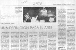 Una definición para el arte
