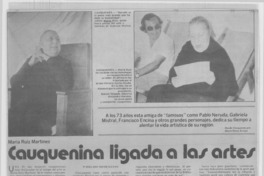 Cauquenina ligada a las artes