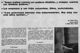 Aquí estoy como un pobre diablo --, mejor, como un diablo pobre"