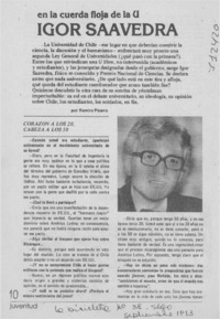 Igor Saavedra [entrevista]