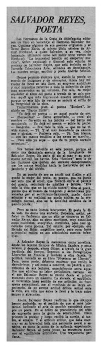 Salvador Reyes, poeta