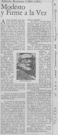 Modesto y firme a la vez