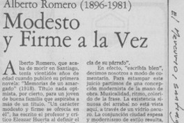 Modesto y firme a la vez