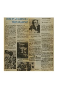 Está en decadencia el idioma español?.