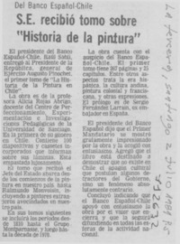 S.E. recibió tomo sobre "Historia de la pintura".