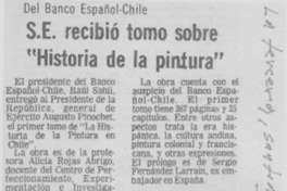 S.E. recibió tomo sobre "Historia de la pintura".