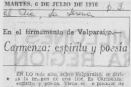 Carmenza, espíritu y poesía