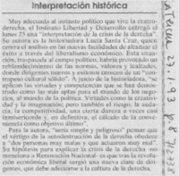 Interpretación histórica.