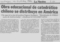 Obra educacional de catedrático chileno se distribuye en América.