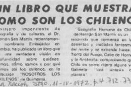 Un Libro que muestra cómo son los chilenos.