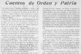 Cuentos de orden y patria