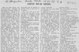 Cartas desde España.
