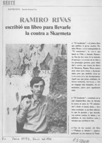 Ramiro Rivas escribió un libro para llevarle la contra a Skarmeta: [entrevista]