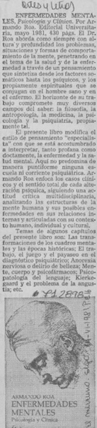 Enfermedades mentales.