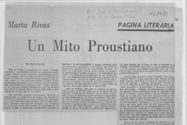 Un mito proustiano