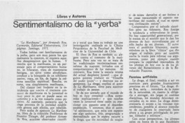 Sentimentalismo de la "yerba"